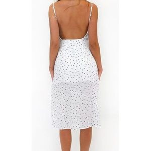 HONEY PUNCH WHITE W/BLACK STARS DRESS! SZ SMALL